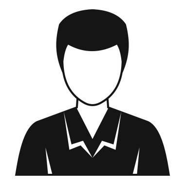 Erkek avatar profil resim simgesi, basit tarzı