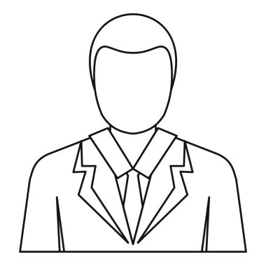 İşadamı avatar simge, anahat stili