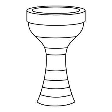 Darbuka, müzik aleti simgesi, anahat stili