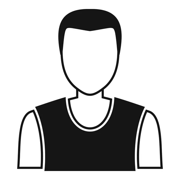 Muž ikonu avatara, jednoduchý styl — Stockový vektor