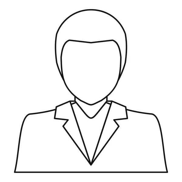 Mann in Business-Anzug-Ikone, Outline-Stil — Stockvektor