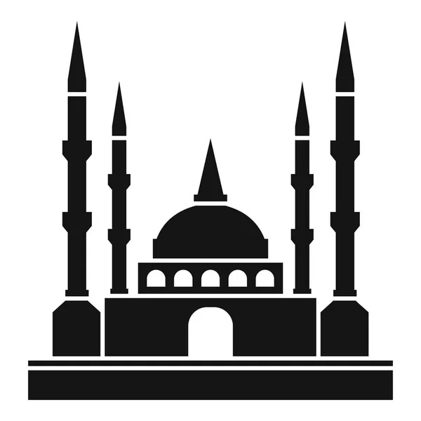 Mosque icon, simple style — Stock Vector