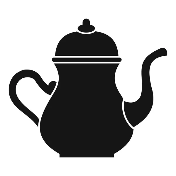 Традиционный турецкий чайник икона, простой стиль — стоковый вектор