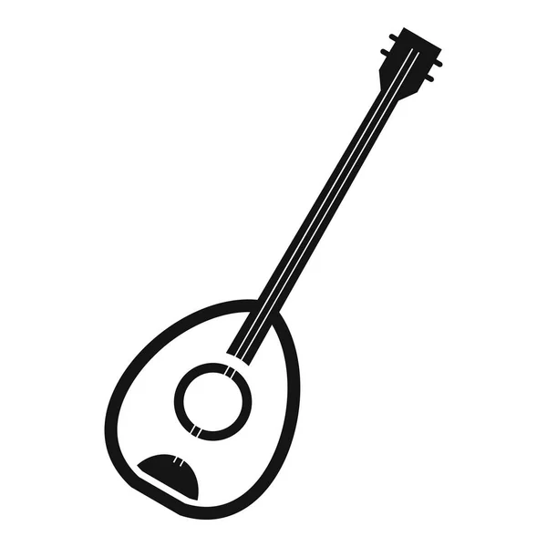 Saz Turkse muziek instrument pictogram, eenvoudige stijl — Stockvector