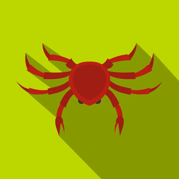 Krab ikona, ploché styl — Stockový vektor