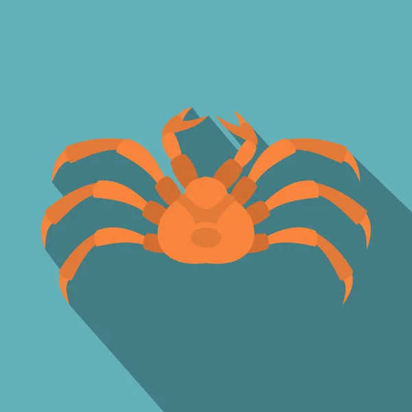 Rew crab icon, flat style — стоковый вектор