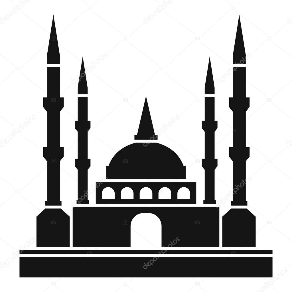 Mosque icon, simple style