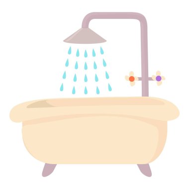 Banyo duş simgesi, karikatür tarzı ile