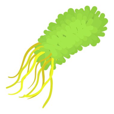 Uzun bakteri simgesi, karikatür tarzı