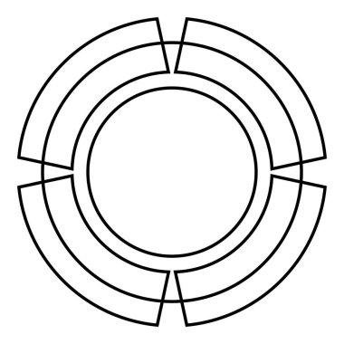 Daire grafik simgesi, anahat stili