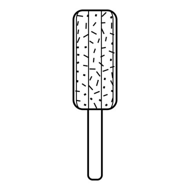 Çikolatalı dondurma simgesi, anahat stili