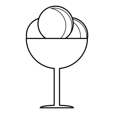 Yuvarlak top dondurma Kupası simgesi