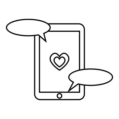 Hareket eden telefon simgesi, anahat Stili iletişim