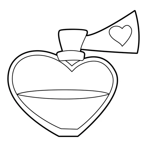 Icono de poción de amor, estilo de esquema — Vector de stock