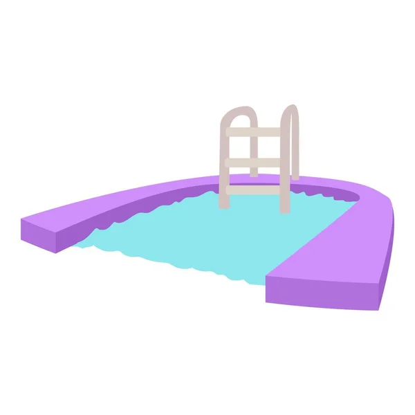 Icône de piscine, style dessin animé — Image vectorielle