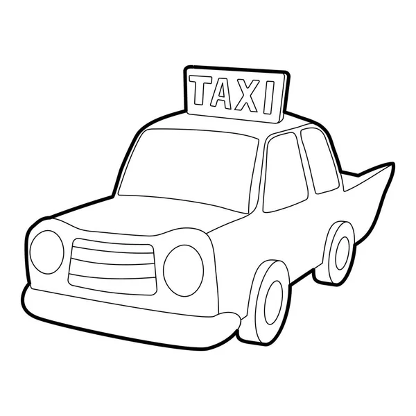 Ταξί εικονίδιο, στυλ περιγράμματος — Διανυσματικό Αρχείο