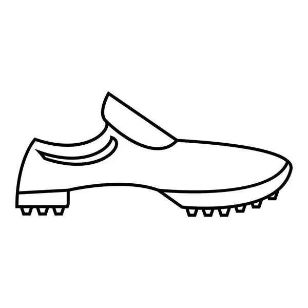 Uomo icona scarpe da ginnastica, stile contorno — Vettoriale Stock