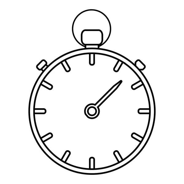 Stopwatch icon, outline style — Stock Vector