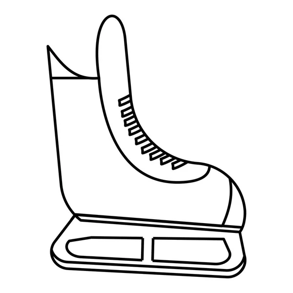 Schaatsen pictogram, Kaderstijl — Stockvector