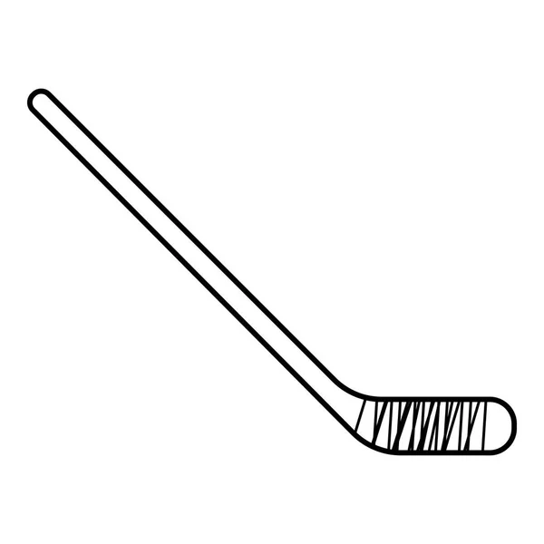 Icono profesional de palo de hockey, estilo de esquema — Vector de stock