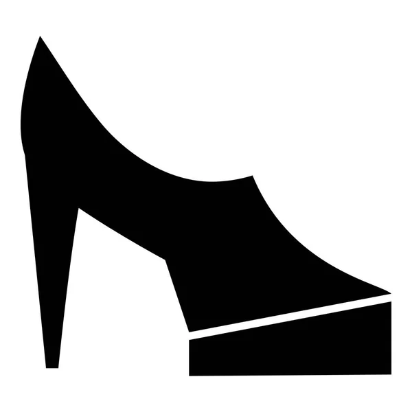 Dámské boty na platformě ikonu, jednoduchý styl — Stockový vektor