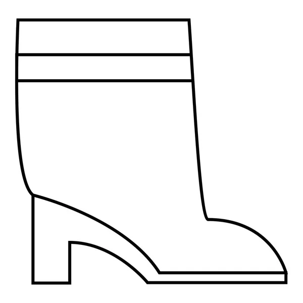 Жіночі черевики значок, стиль контуру — стоковий вектор