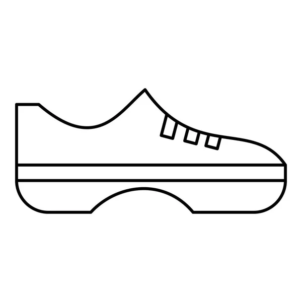 Mujer zapatillas icono, contorno de estilo — Archivo Imágenes Vectoriales