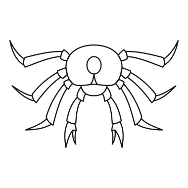 Deniz ürünleri Yengeç simgesi, anahat stili