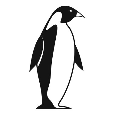 Kral penguen simgesi, basit tarzı