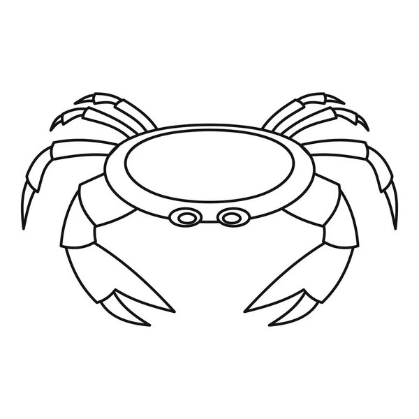 Krabbe Meer Tier Symbol, Umriss Stil — Stockvektor