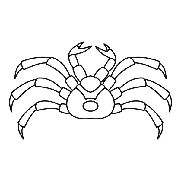 Live krab pictogram, Kaderstijl — Stockvector