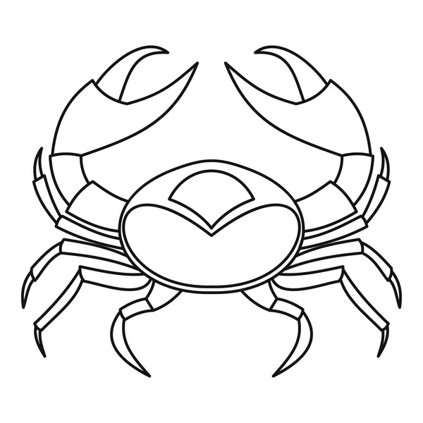 Icono de cangrejo grande, estilo de esquema — Vector de stock