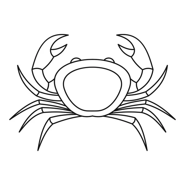 Krab zee dierlijke pictogram, Kaderstijl — Stockvector