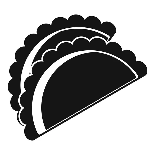 Empanadas de pollo simgesi, basit tarzı — Stok Vektör