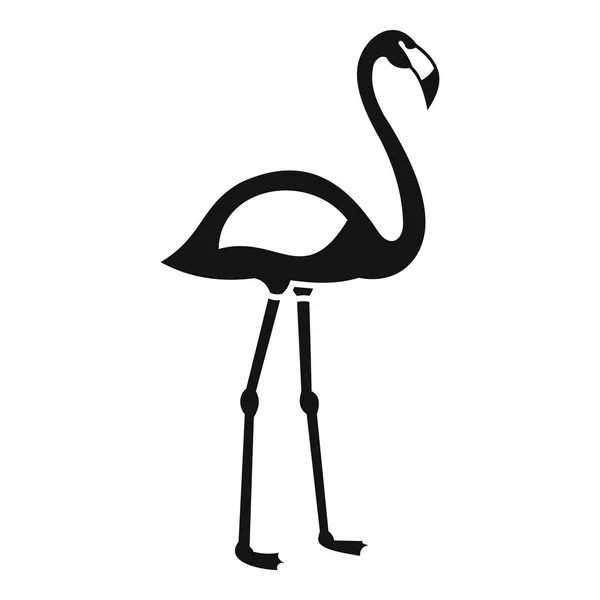 Flamingó ikon, egyszerű stílus — Stock Vector
