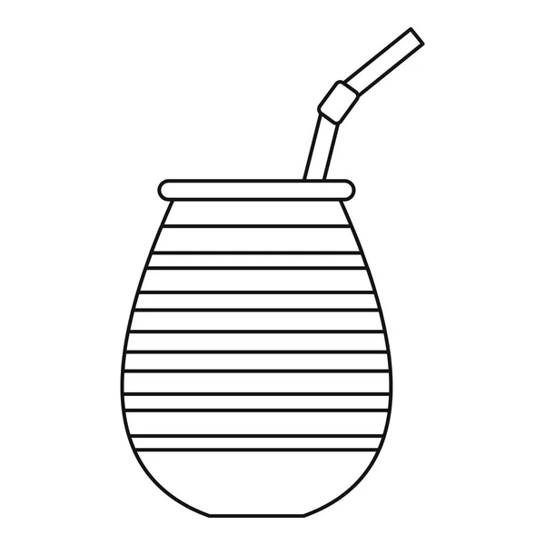 Chá chamado chimarrao, usado para ícone de mate —  Vetores de Stock