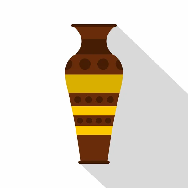 Egyptian pottery vessel icon, flat style — Stock Vector