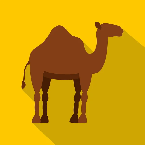 Dromedary camel icon, flat style — Stock Vector