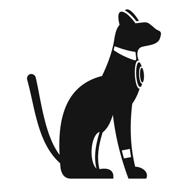 Icono de gato egipcio, estilo simple — Archivo Imágenes Vectoriales