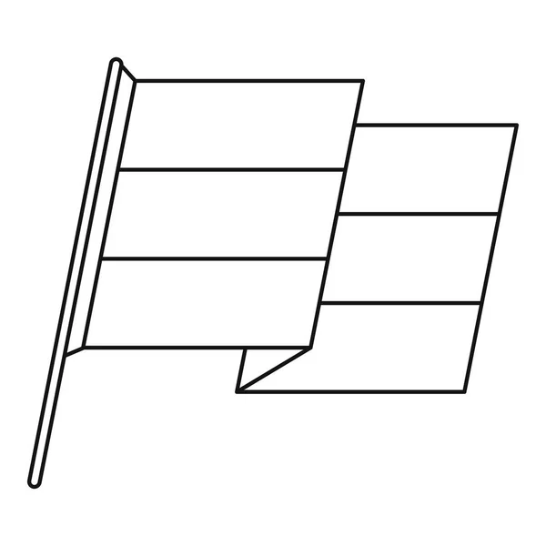 Icono de la bandera, estilo del esquema — Archivo Imágenes Vectoriales