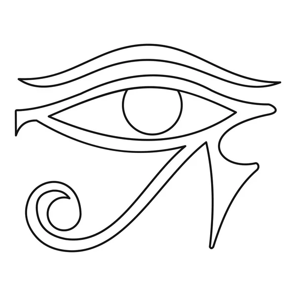 Ojo de Horus icono, estilo de contorno — Vector de stock