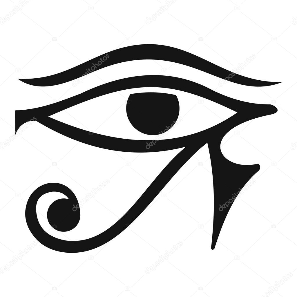 Eye of Horus Egypt Deity icon, simple style