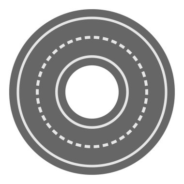 Daire yol simgesi, karikatür tarzı