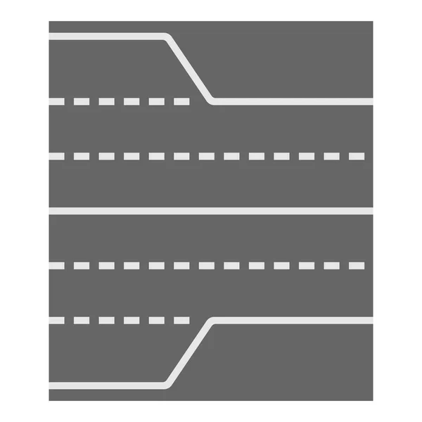 Asfalt road ikon, tecknad stil — Stock vektor