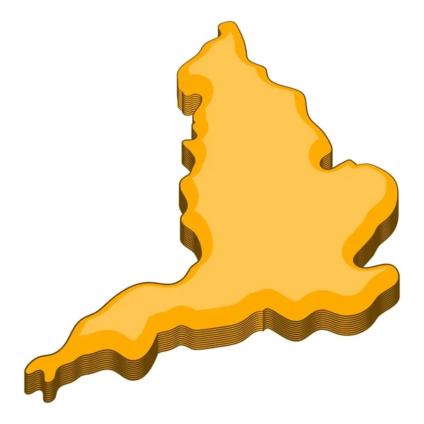 Kaart van het Verenigd Koninkrijk pictogram, cartoon stijl — Stockvector
