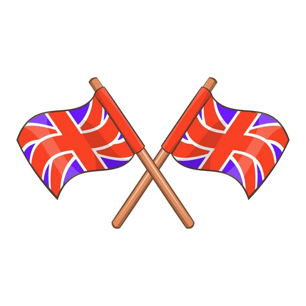 Icona bandiera della Gran Bretagna, stile cartone animato — Vettoriale Stock