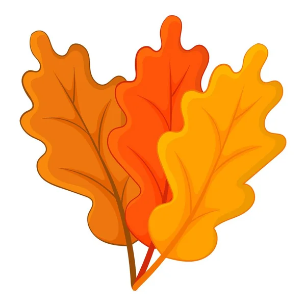 Őszi levelek ikon, rajzfilm stílusú — Stock Vector