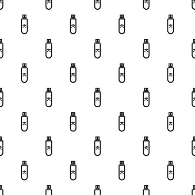 USB flash sürücü virüs desen, basit tarzı ile