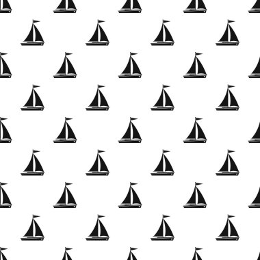 Tekne yelken desenle, basit tarzı