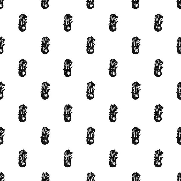 Aslan heykeli Merlion desen, basit tarzı balık